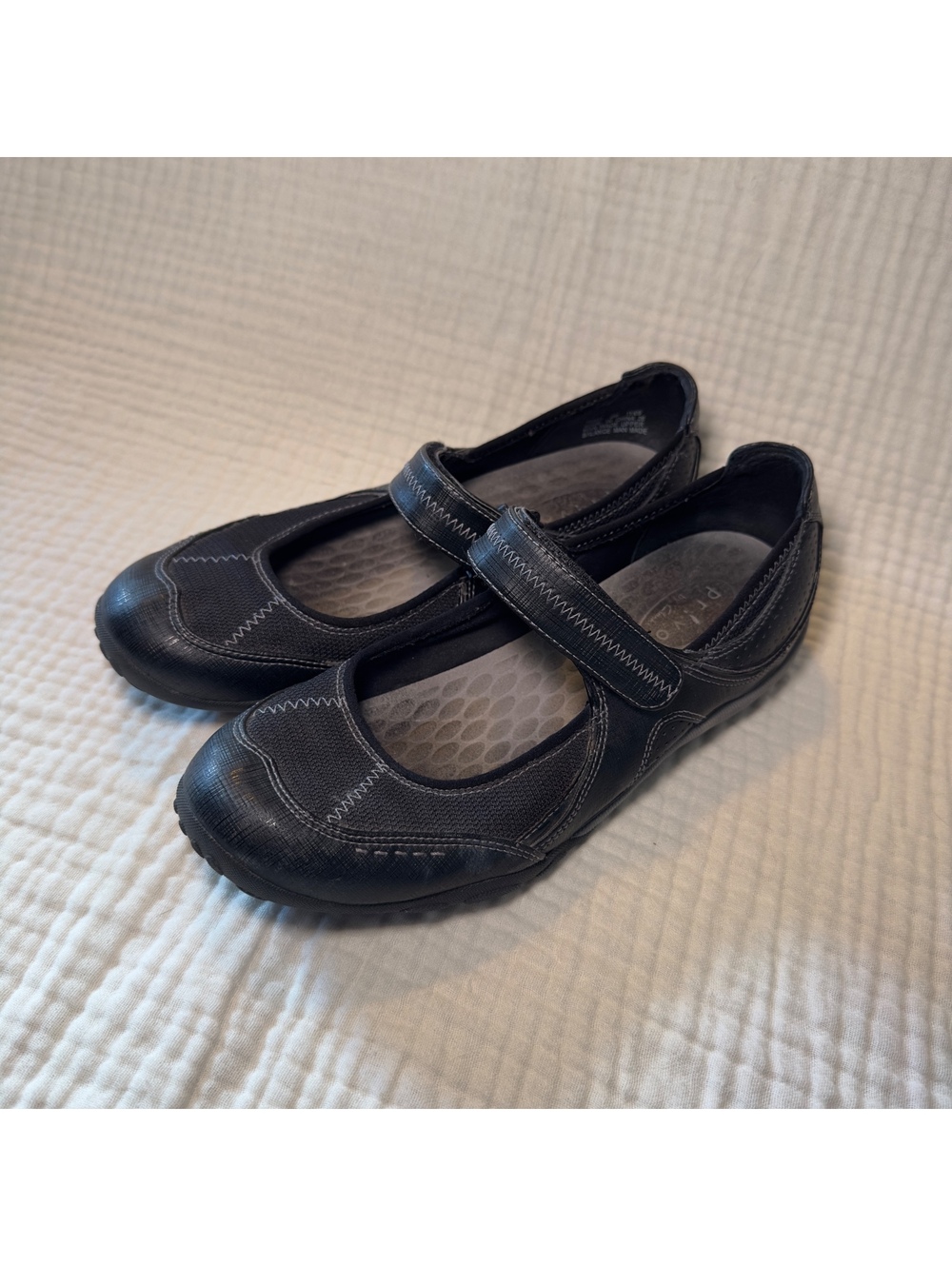 Privo by Clarks Women’s Size 8 Black Leather Mary Jane Flats Comfort